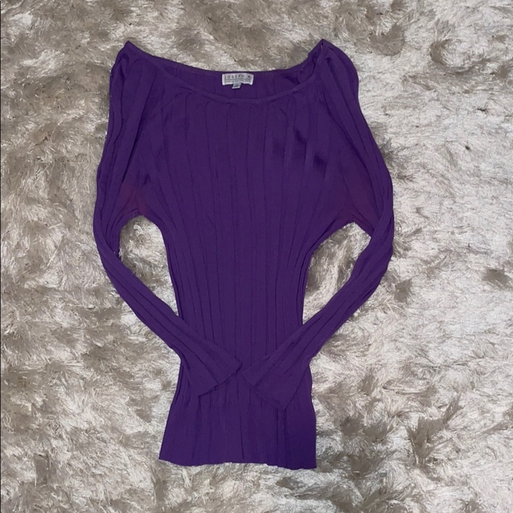 Purple ribbed top